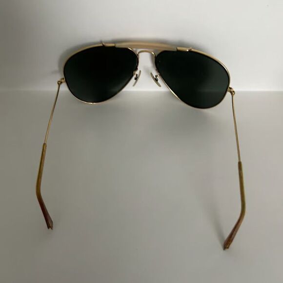 Vintage B&L Ray-Ban Outdoorsman Aviator Sunglasses 62mm Gold Frame USA G-15 main image 5